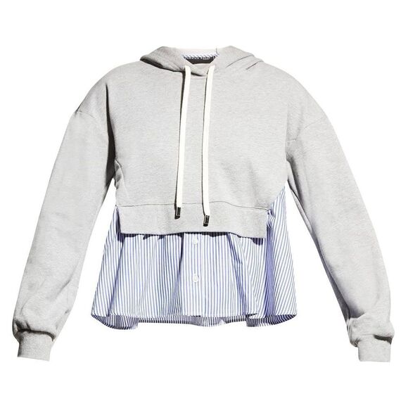 Veronica Beard Hockley Cotton Drawstring Sweatshirt - Picture 7 of 8
